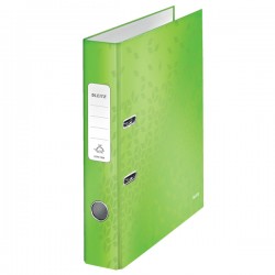Biblioraft Leitz 180 Wow, Carton Laminat, A4, 52 Mm, Verde