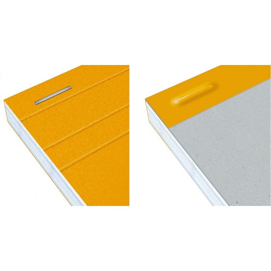 Blocnotes A4+, Oxford Orange, 80 File Albe - 80g/mp, Scribzee, 4 Perf, Coperta Carton - Mate