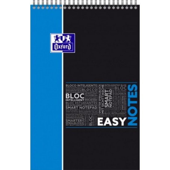 Blocnotes Cu Spirala A4+, Oxford Student Easynotes, 80 File - 90g/mp, 4 Perf., Coperta Pp - Dictando