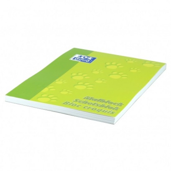 Bloc De Desen A4, Oxford, 100 File-90g/mp - Velin - Coperta Verde Deschis