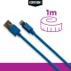 Cablu Date Grixx - 8-pin To Usb Apple Mfi License, Impletit, Lungime 1m - Albastru
