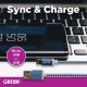 Cablu Date Grixx - Micro Usb To Usb, Impletit, Lungime 1m - Albastru/alb