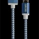 Cablu Date Grixx - Micro Usb To Usb, Impletit, Lungime 1m - Albastru/alb