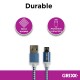 Cablu Date Grixx - Micro Usb To Usb, Impletit, Lungime 1m - Albastru/alb