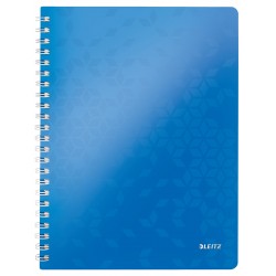 Caiet De Birou Leitz Wow, Pp, Fsc, Reciclabil, A4, 80 Coli, Cu Spira, Matematica, Albastru Caiet De Birou Leitz Wow, Pp, Fsc, Reciclabil, A4, 80 Coli, Cu Spira, Matematica, Albastru