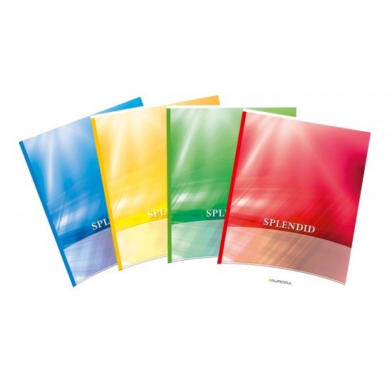 Caiet A4, 60 File - 80g/mp, Liniat Stanga, Coperta Carton Color Laminat, Aurora Splendid - Dictando