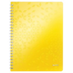 Caiet De Birou Leitz Wow, Pp, Fsc, Reciclabil, A4, 80 Coli, Cu Spira, Matematica, Galbe Caiet De Birou Leitz Wow, Pp, Fsc, Reciclabil, A4, 80 Coli, Cu Spira, Matematica, Galbe
