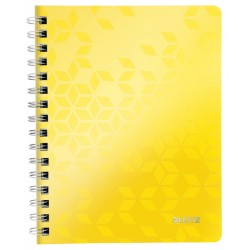 Caiet De Birou Leitz Wow, Pp, Fsc, Reciclabil, A5, 80 Coli, Cu Spira, Dictando, Galben