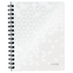Caiet De Birou Leitz Wow, Pp, Fsc, Reciclabil, A5, 80 Coli, Cu Spira, Matematica, Alb