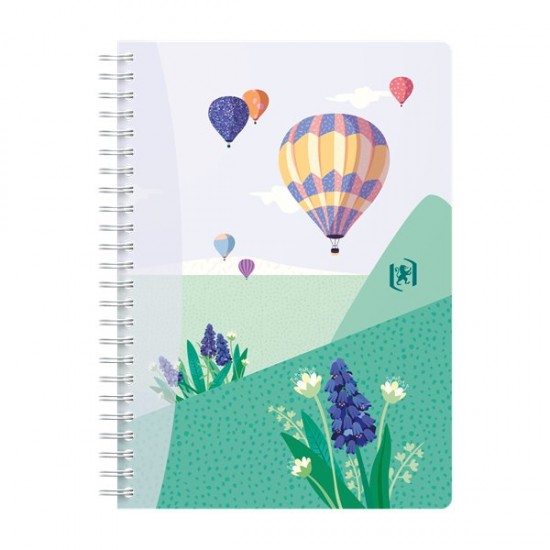 Caiet Cu Spirala A6, Oxford Horizons, 50 File-90g/mp, Scribzee, Coperta Carton-mate-assorted Design