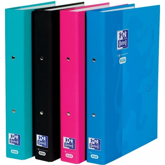 Caiet Mecanic Cu 2 Inele, Oxford School Touch, A4, Carton Color Soft Touch, Cotor 45mm - Negru