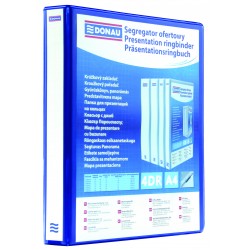 Caiet Mecanic Cu Buzunar, Plastifiat Pp, 4 Inele In "d", 65 Mm, Cotor 100 Mm, Donau - Negru