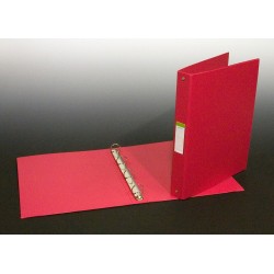 Caiet Mecanic 4 Inele - D25mm, Coperti Carton Plastifiat Pvc, A4, Aurora - Rosu