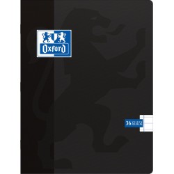 Caiet A4, Oxford School, 36 File - 90g/mp, Coperta Carton, Liniat Stanga - Dictando - Negru