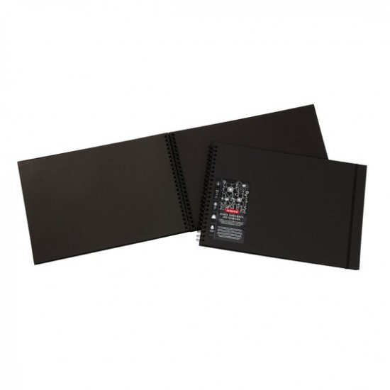 Caiet Pentru Schite Si Desen Derwent Professional, A3, Cu Spira, 40 Coli, 200 Gsm, Hartie Neagra, Ne