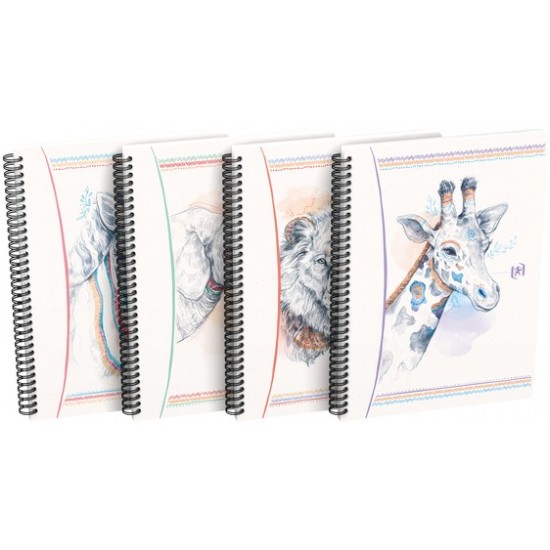 Caiet A6, Oxford Boho Spirit, 80 File-90g/mp, Coperta Carton - Dictando - Assorted Design