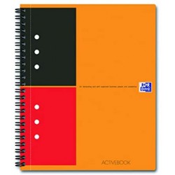 Caiet Cu Spirala A5+, Oxford Int. Activebook, 80 File-80g/mp, Scribzee, 10 Perf, Coperta Pp-dictando