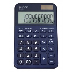 Calculator De Birou, 10 Digits, 149 X 100 X 27 Mm, Dual Power, Sharp El-m335bbl - Bleumarin Calculator De Birou, 10 Digits, 149 X 100 X 27 Mm, Dual Power, Sharp El-m335bbl - Bleumarin