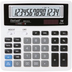 Calculator De Birou, 14 Digits, 156 X 156 X 30 Mm, Rebell Bdc 314 Bx - Alb Calculator De Birou, 14 Digits, 156 X 156 X 30 Mm, Rebell Bdc 314 Bx - Alb