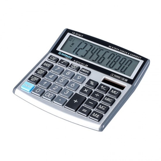 Calculator De Birou, 10 Digits, Donau Tech Dt4101 - Argintiu