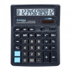 Calculator De Birou, 12 Digits, 193 X 143 X 38 Mm, Donau Tech Dt4121 - Negru Calculator De Birou, 12 Digits, 193 X 143 X 38 Mm, Donau Tech Dt4121 - Negru