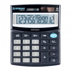Calculator De Birou, 12 Digits, 125 X 100 X 27 Mm, Donau Tech Dt4124 - Negru Calculator De Birou, 12 Digits, 125 X 100 X 27 Mm, Donau Tech Dt4124 - Negru