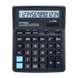 Calculator De Birou, 14 Digits, 193 X 143 X 38 Mm, Donautech Dt4141- Negru Calculator De Birou, 14 Digits, 193 X 143 X 38 Mm, Donautech Dt4141- Negru