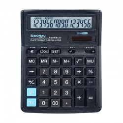 Calculator De Birou, 16 Digits, 193 X 143 X 38 Mm, Donau Tech Dt4161 - Negru Calculator De Birou, 16 Digits, 193 X 143 X 38 Mm, Donau Tech Dt4161 - Negru