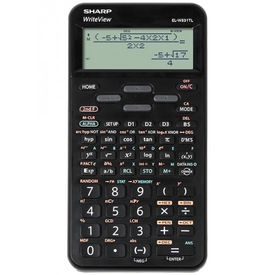Calculator Stiintific, 16 Digits, 420 Functii, 157x78x15 Mm, Sharp El-w531tlbbk - Negru