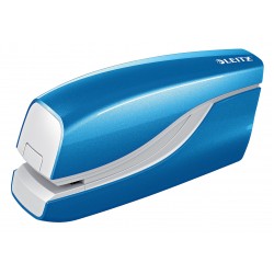 Capsator Electric Leitz Wow Nexxt Series, Cu Baterii, 10 Coli, 1000 Capse E1 Incluse, Albastru
