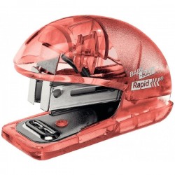 Capsator Plastic Rapid Colour"breeze F4, 10 Coli, Cutie, 1000 Capse 26/6 Incluse, Corai