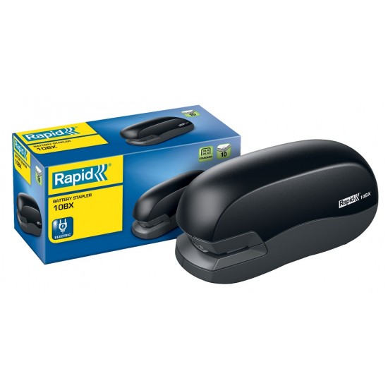 Capsator Electric Rapid Fixativ Mobile 20ex, Cu Adaptor, 20 Coli, Cutie, Negru