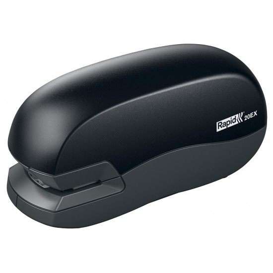 Capsator Electric Rapid Fixativ Mobile 20ex, Cu Adaptor, 20 Coli, Cutie, Negru