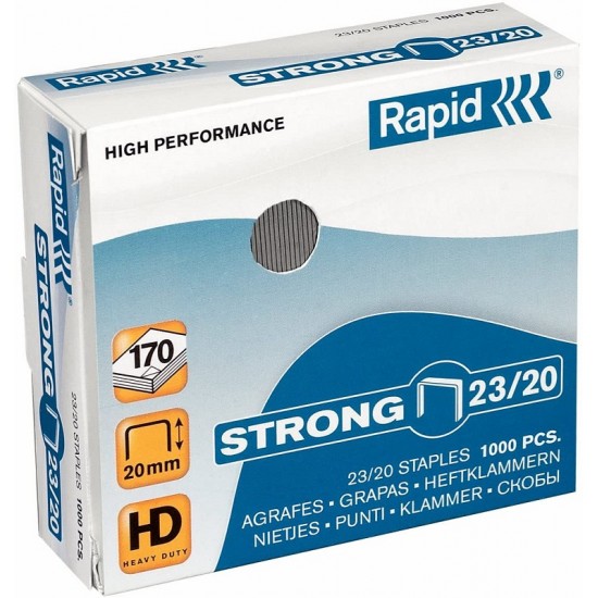 Capse Rapid Strong, 23/20, 140-170 Coli, 1000 Buc/cutie