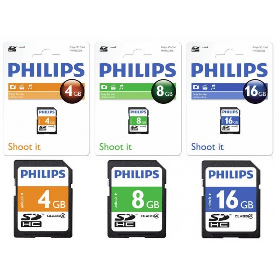 Card Memorie Sdhc, Clasa 4, Philips - 4gb