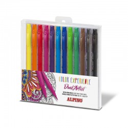 Carioca Cu 2 Capete, Varf Liner 0.7mm/tip Pensula, 12 Culori/set, Alpino Color Experience Carioca Cu 2 Capete, Varf Liner 0.7mm/tip Pensula, 12 Culori/set, Alpino Color Experience