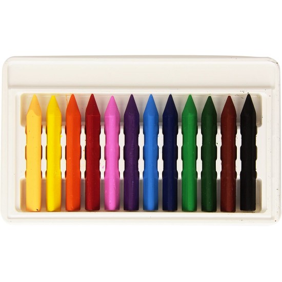 Creioane Cerate Soft, Triunghilare, Cutie Carton, 12 Culori/cutie, Alpino Dacstrix