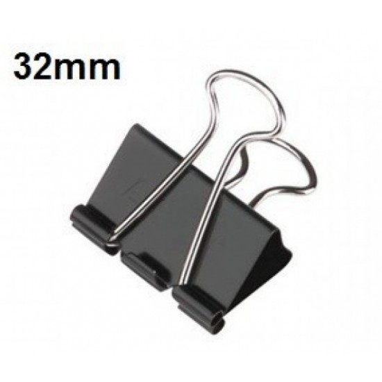 Clip Hartie 32mm, 12buc/cutie, Office Products - Negru