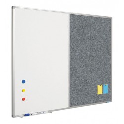 Tabla Combi (whiteboard / Textil Camira Gri Inchis ) 60 X 90 Cm, Profil Aluminiu Sl, Smit