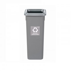 Cos Plastic Reciclare Selectiva, Capacitate 75l, Plafor Fit - Gri Cu Capac Gri - Altele