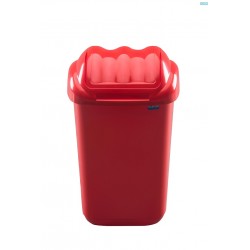 Cos Plastic Cu Capac Batant, Pentru Reciclare Selectiva, Capacitate 15l, Plafor Fala - Rosu Cos Plastic Cu Capac Batant, Pentru Reciclare Selectiva, Capacitate 15l, Plafor Fala - Rosu