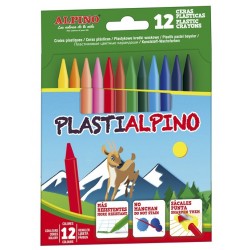 Creioane Cerate Din Plastic, Cutie Carton, 12 Culori/cutie, Plasti Alpino Creioane Cerate Din Plastic, Cutie Carton, 12 Culori/cutie, Plasti Alpino