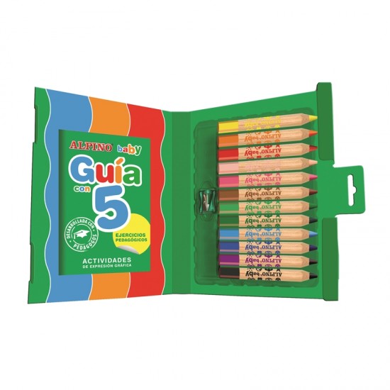 Creioane Colorate, 12 Culori/set, Alpino Baby - Maxi