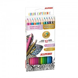Creioane Colorate, Cutie Carton, 12 Culori/set (7 Pastel + 5 Metalizate), Alpino Color Experience Creioane Colorate, Cutie Carton, 12 Culori/set (7 Pastel + 5 Metalizate), Alpino Color Experience