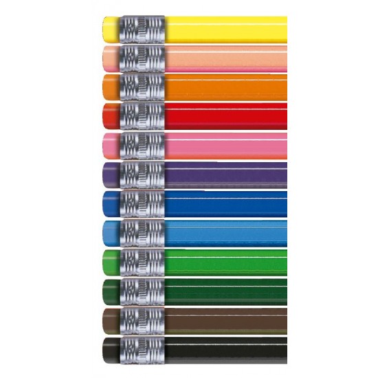 Creioane Colorate Cu Guma, Cutie Carton, 12 Culori/set, Alpino Erasable