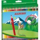 Creioane Colorate Cu Guma, Cutie Carton, 24 Culori/set, Alpino Erasable