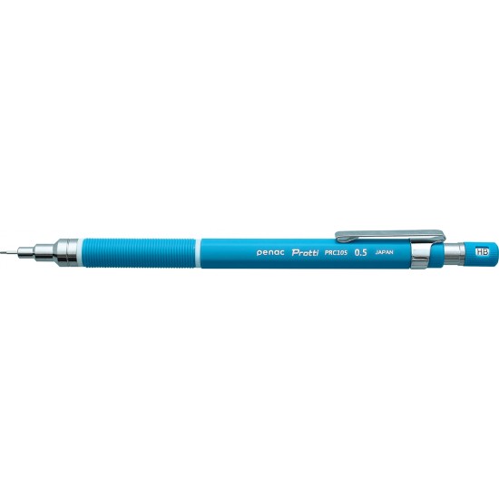 Creion Mecanic Profesional Penac Protti Prc-105, 0.5mm, Con Metalic Cu Varf Cilindric Fix - Bleu