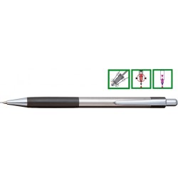 Creion Mecanic Metalic Penac Pepe, Rubber Grip, 0.5mm, Varf Metalic - Accesorii Negre Creion Mecanic Metalic Penac Pepe, Rubber Grip, 0.5mm, Varf Metalic - Accesorii Negre