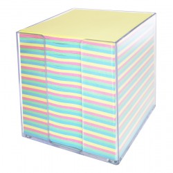 Cub Hartie Color 9x9x9cm, Cu Suport Plastic, Aurora Cub Hartie Color 9x9x9cm, Cu Suport Plastic, Aurora
