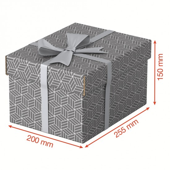 Cutie Depozitare Esselte Home Recycled, Carton, 25x20x15 Cm, Cu Capac, 3 Buc/set, Gri